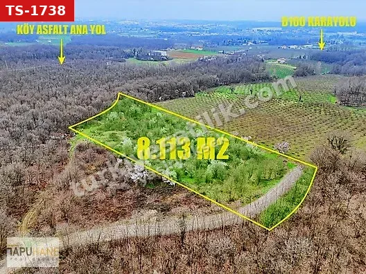 TAPUHANE'DEN ŞEYHLER KÖYÜNDE 8.113M2 ARSA